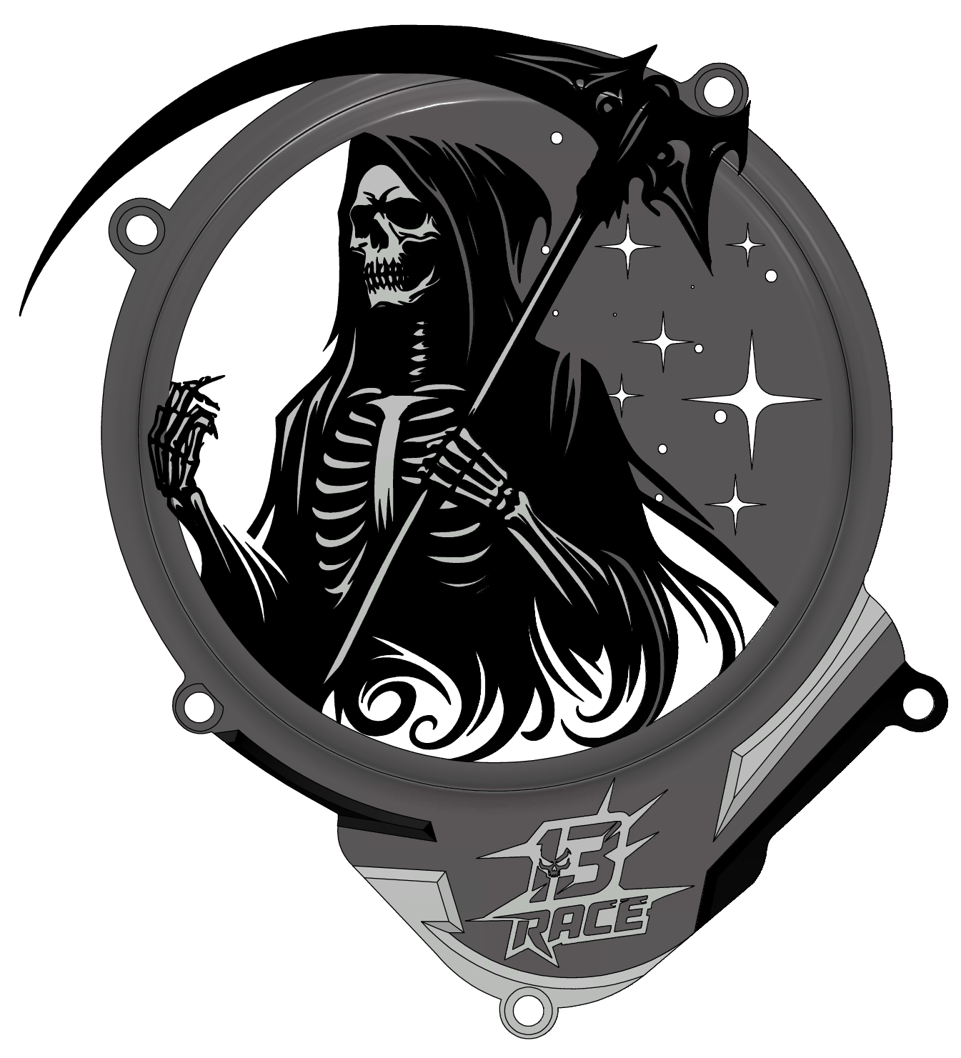 Cache Allumage AM6 Grim Reaper - Faucheuse 13Race