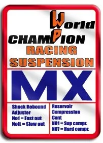 Sticker Bonbonne d'Amortisseur Vintage – World Champion MX